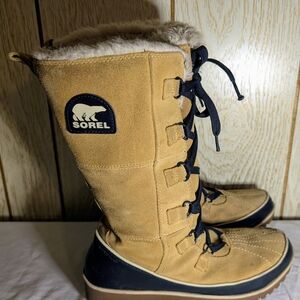 Sorel Tivoli Tall Shearling-Lined Lace-Up Winter Boots | Tan | Waterproof
